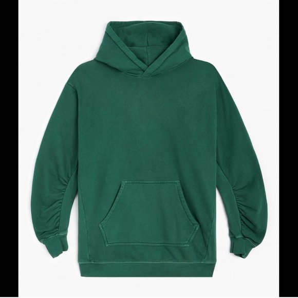 LEVI'S MADE AND CRAFTED LONG SLEEVE ARBOR GREEN OVERSIZED HOODIE - Picture 5 of 5
